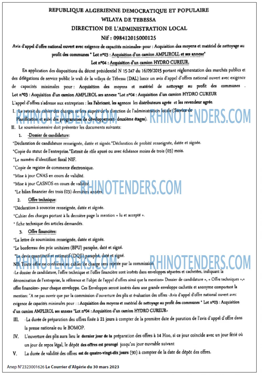 Le Courrier d'Algerie