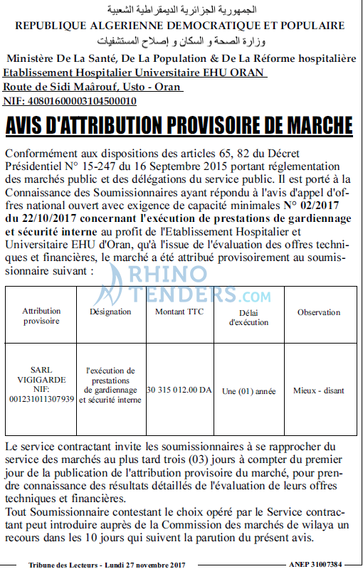 TRIBUNE DES LECTEURS