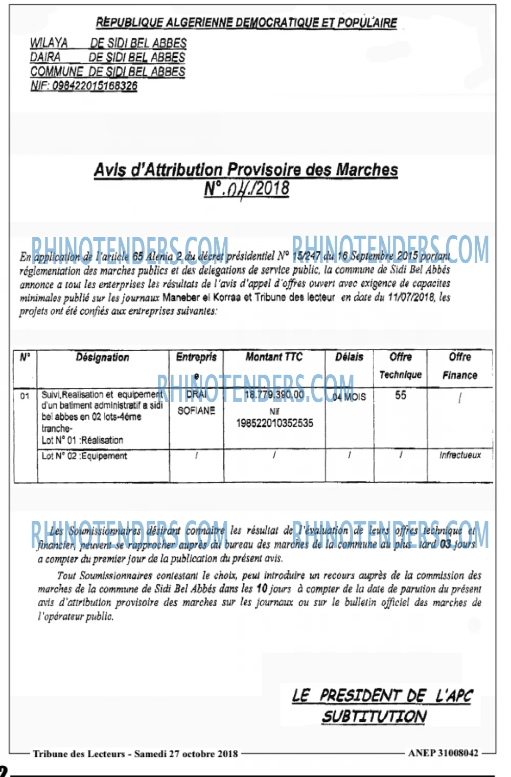 TRIBUNE DES LECTEURS