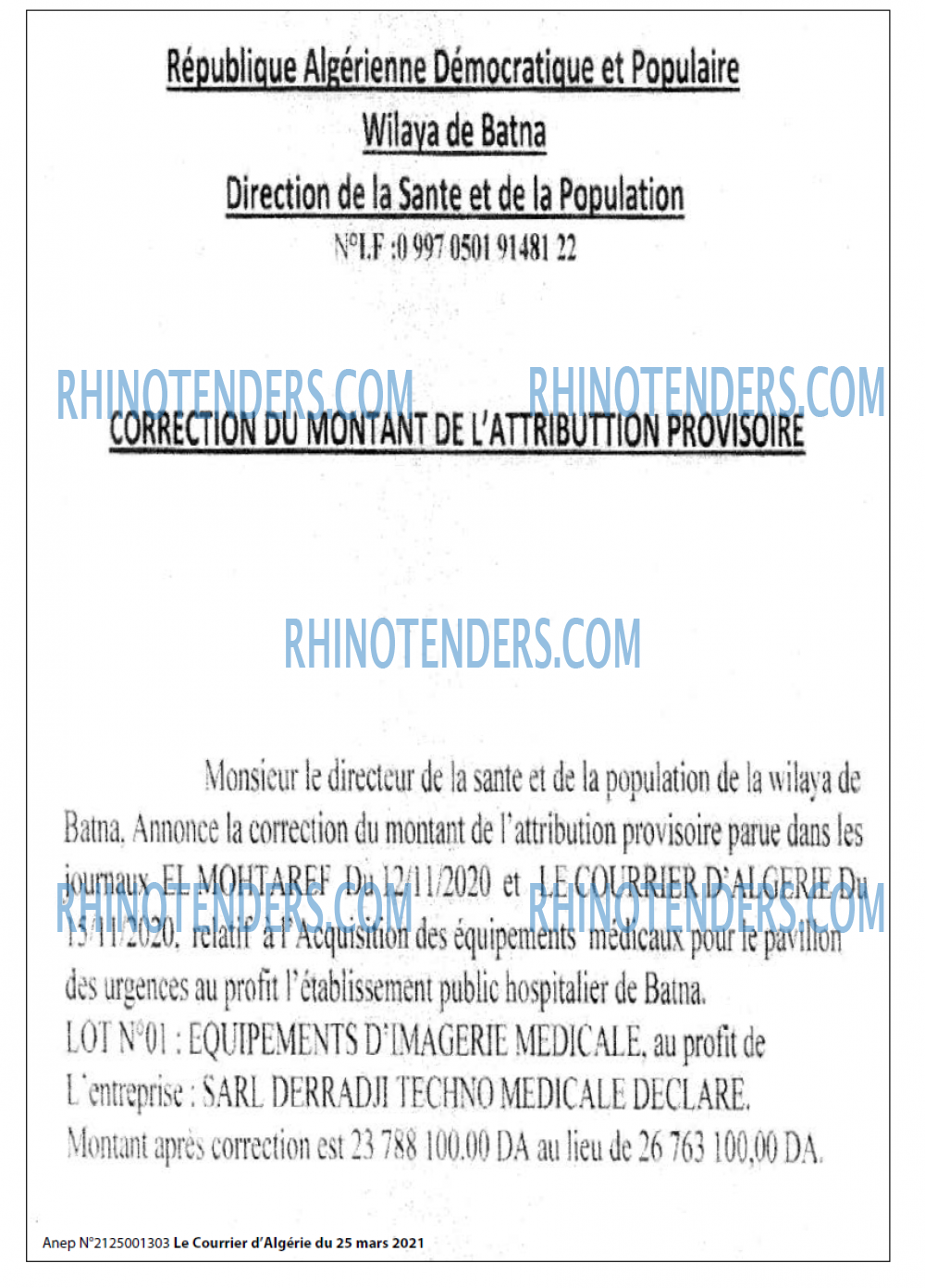 Le Courrier d'Algerie