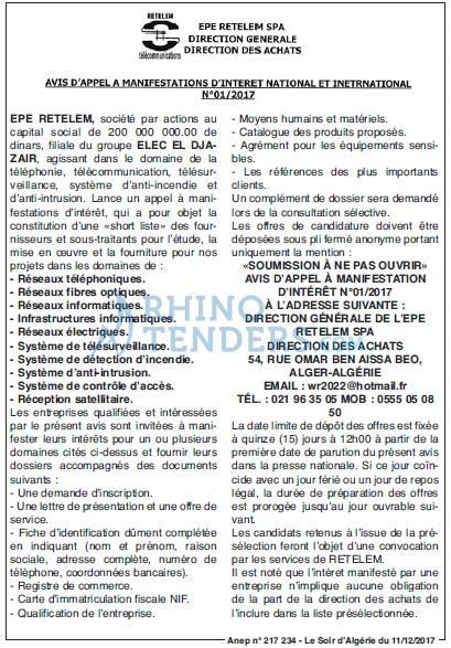 LE SOIR D'ALGERIE