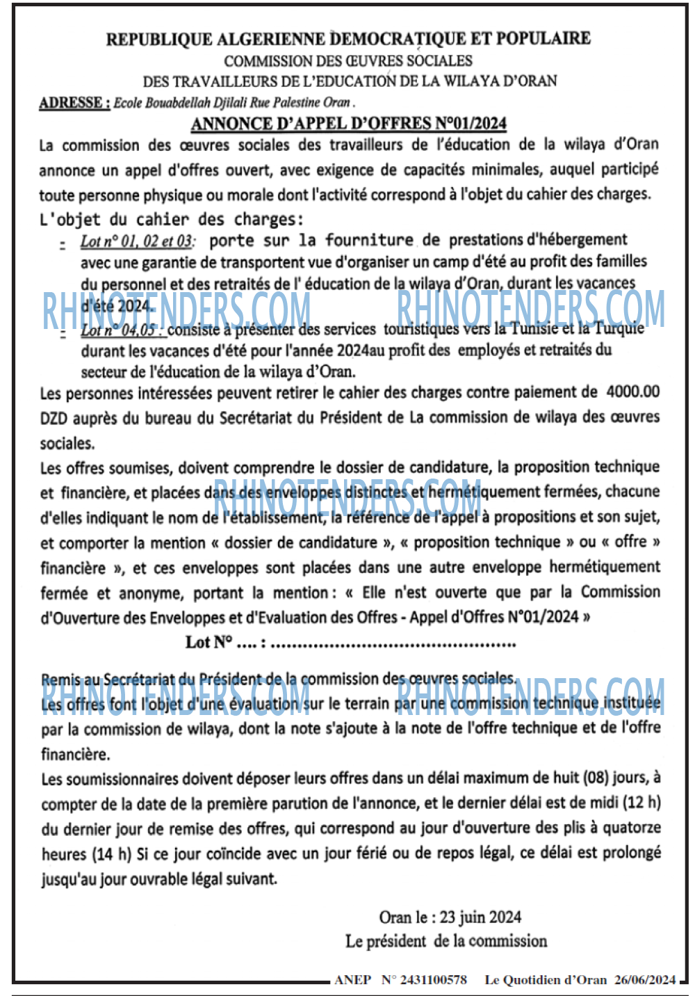 Le Quotidien d'Oran