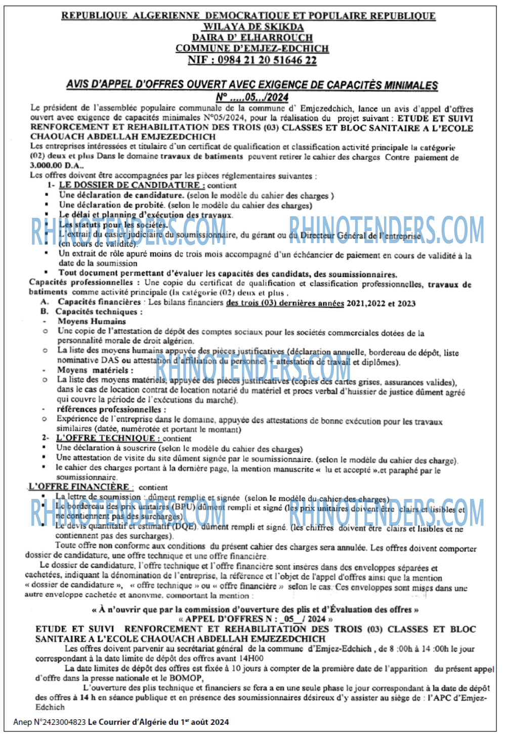 Le Courrier d'Algerie