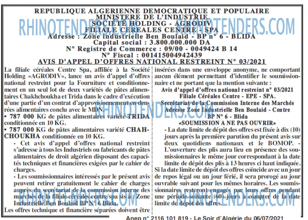 LE SOIR D'ALGERIE
