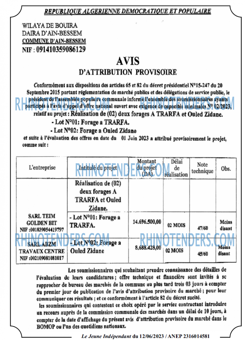 Le jeune indépendant