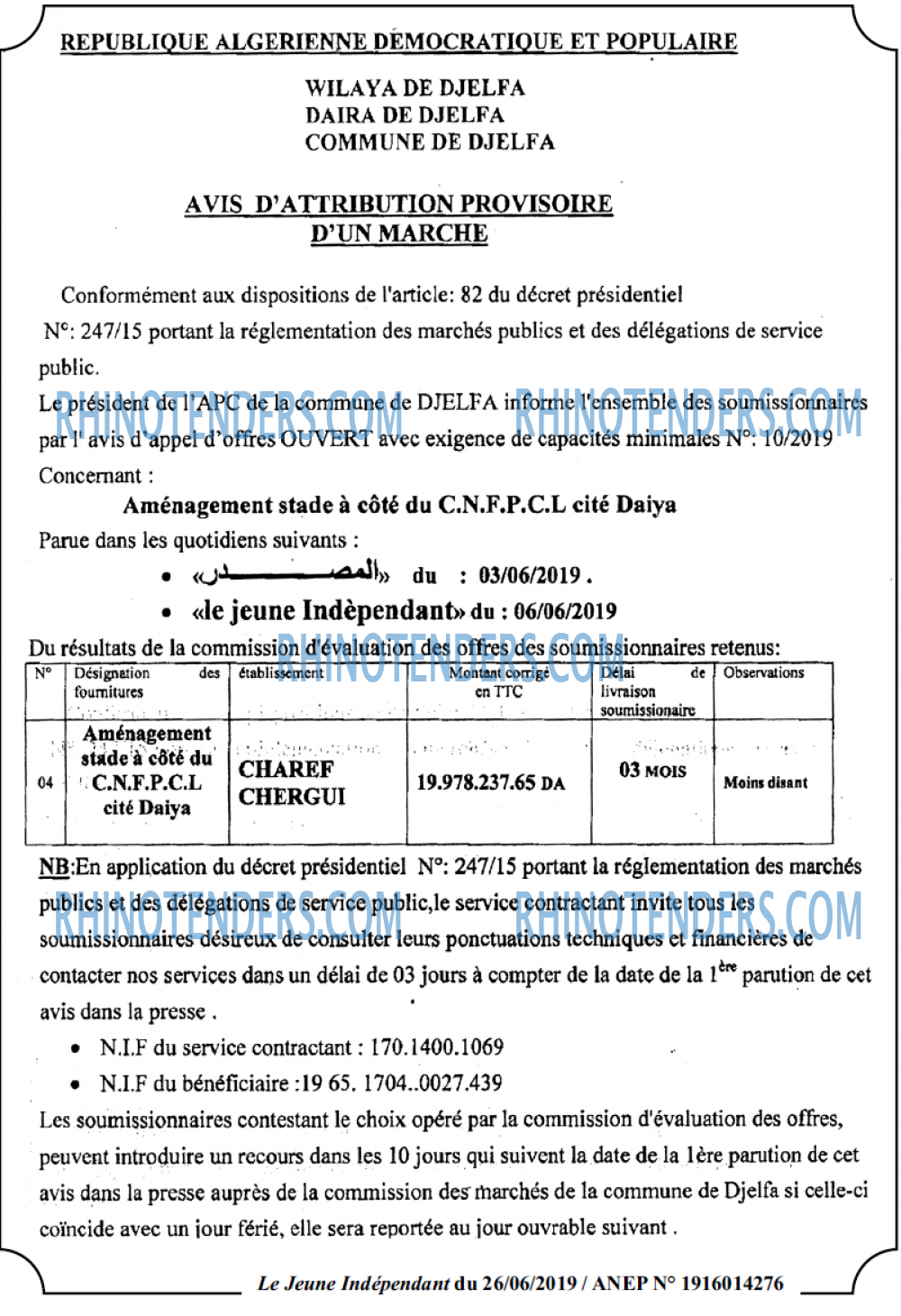 Jeune Independant