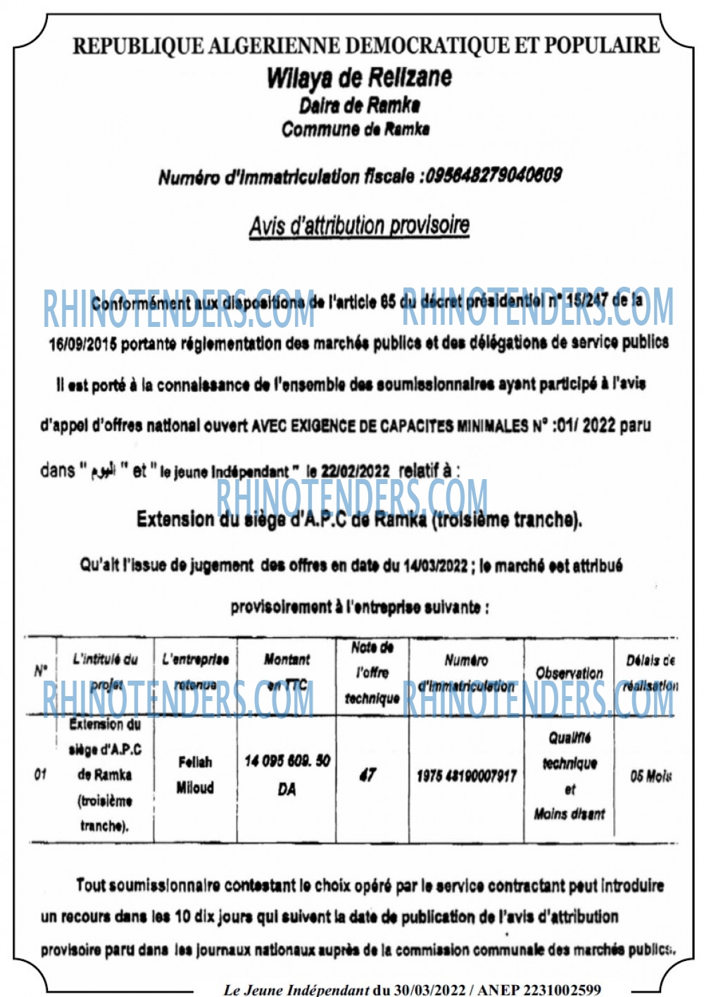 Jeune Independant