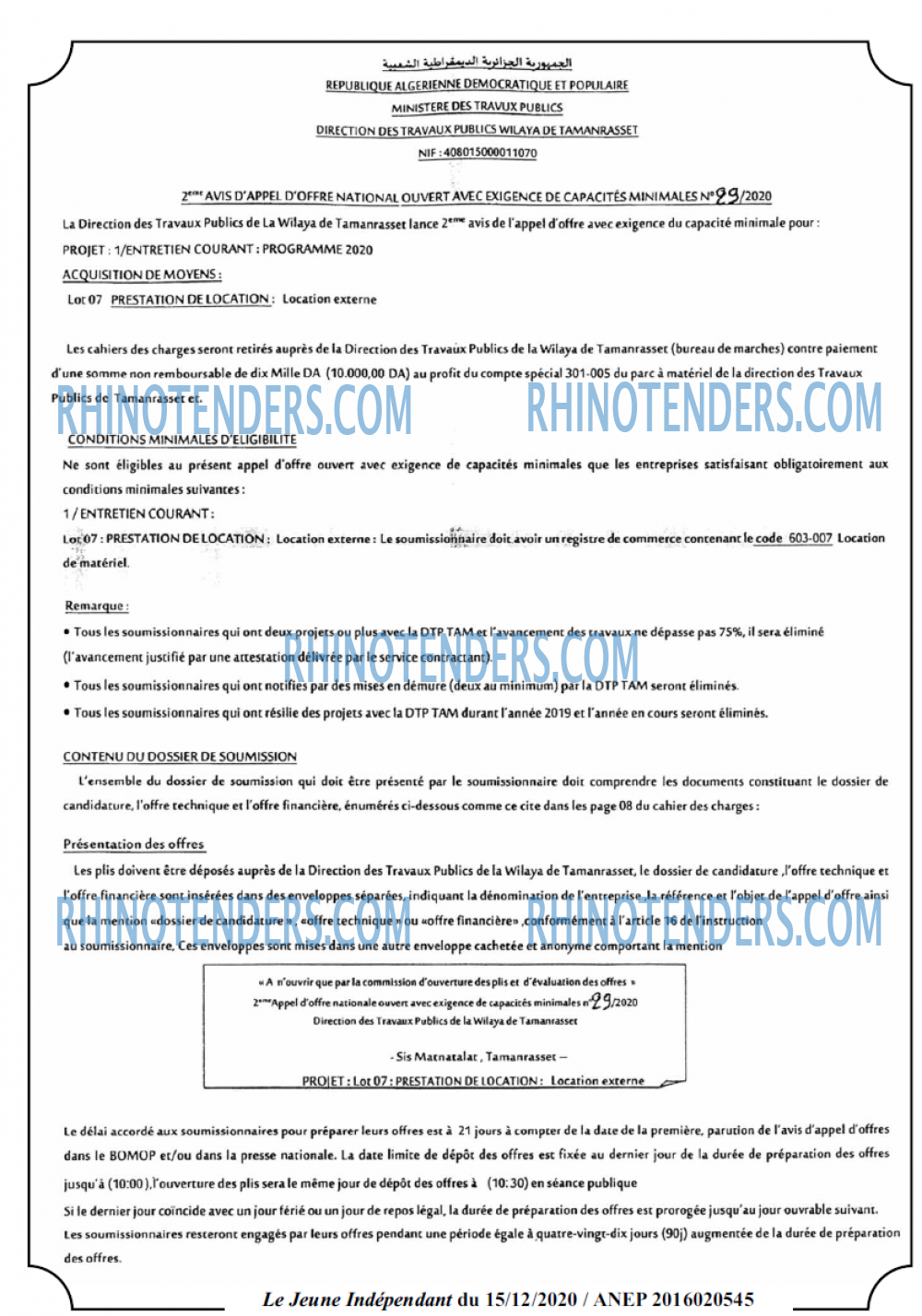 Jeune Independant