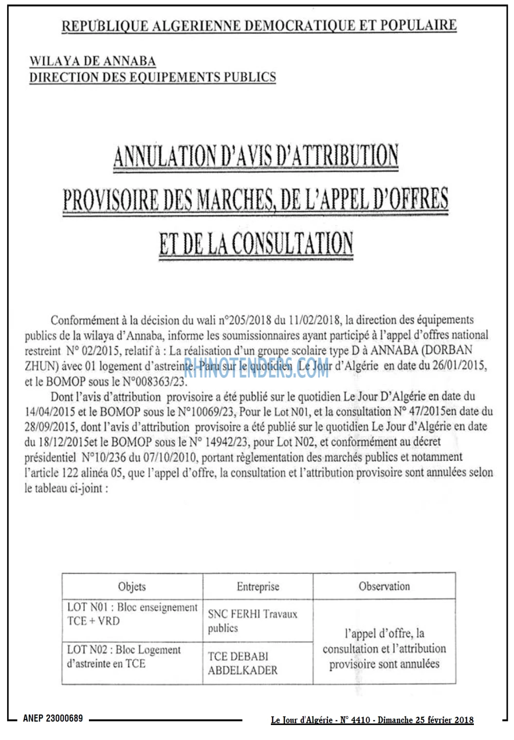 Le Jour d'Algérie