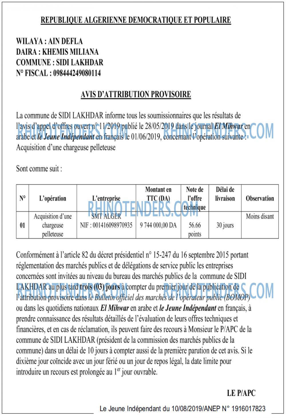 Jeune Independant