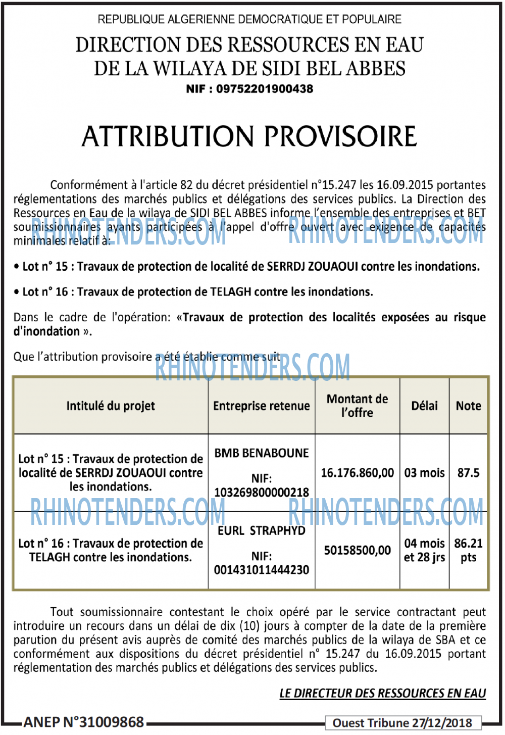 ouest TRIBUNE