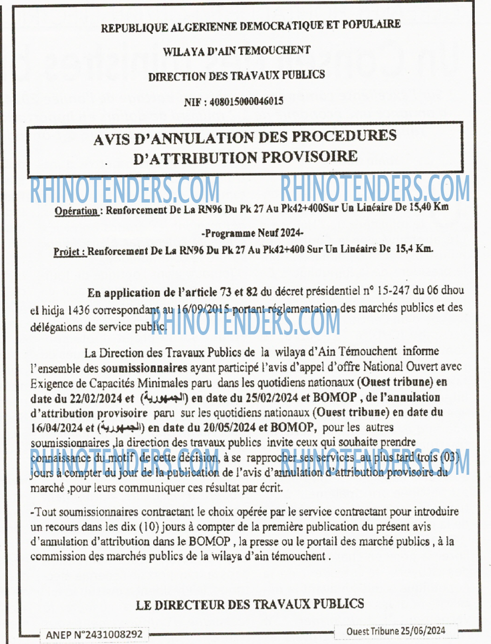 ouest TRIBUNE