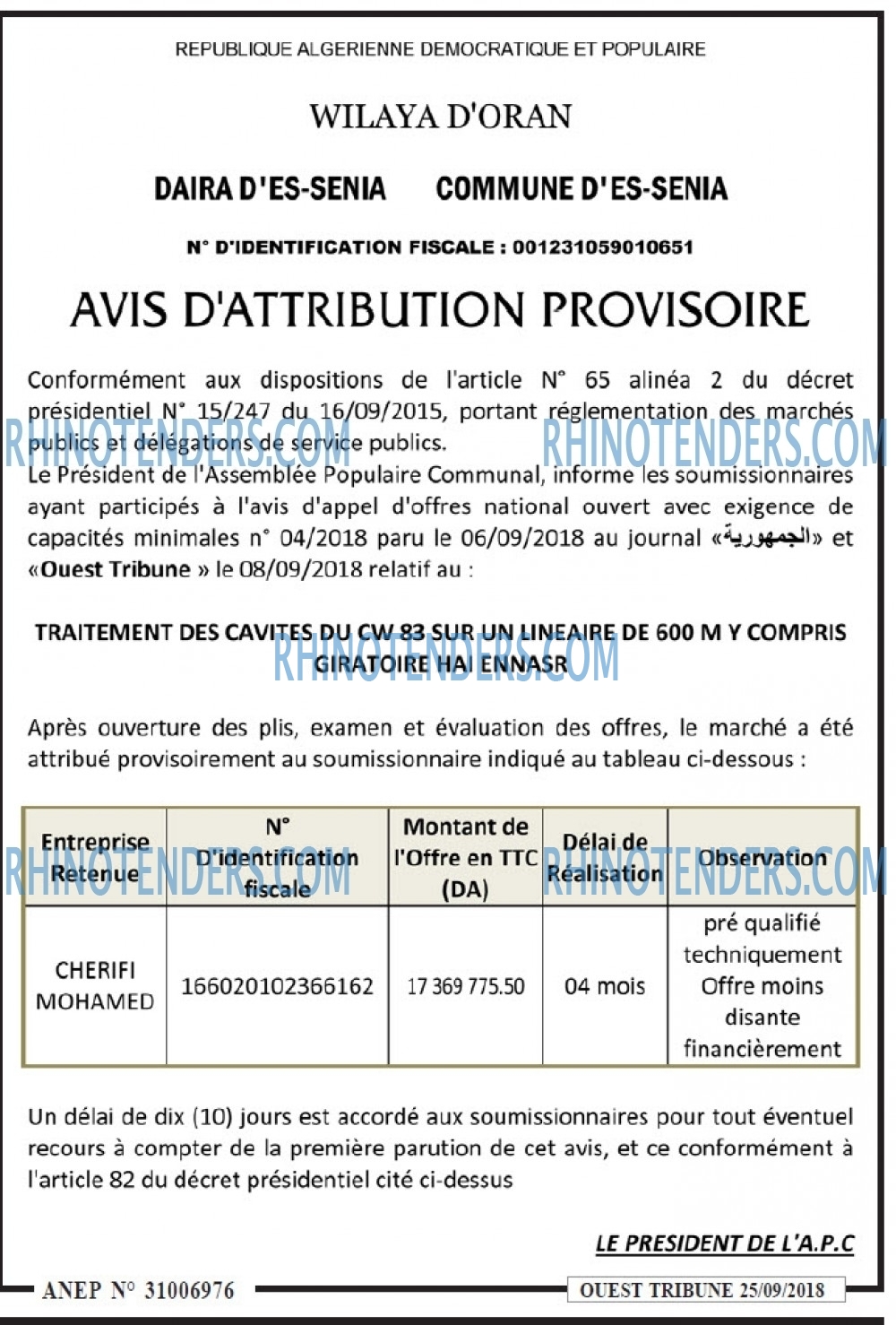 ouest TRIBUNE