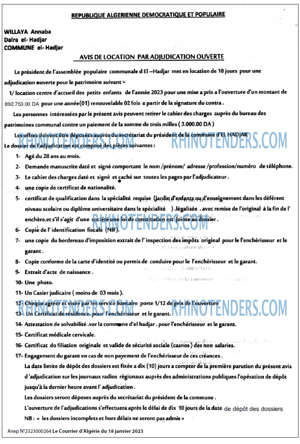 Le Courrier d'Algerie