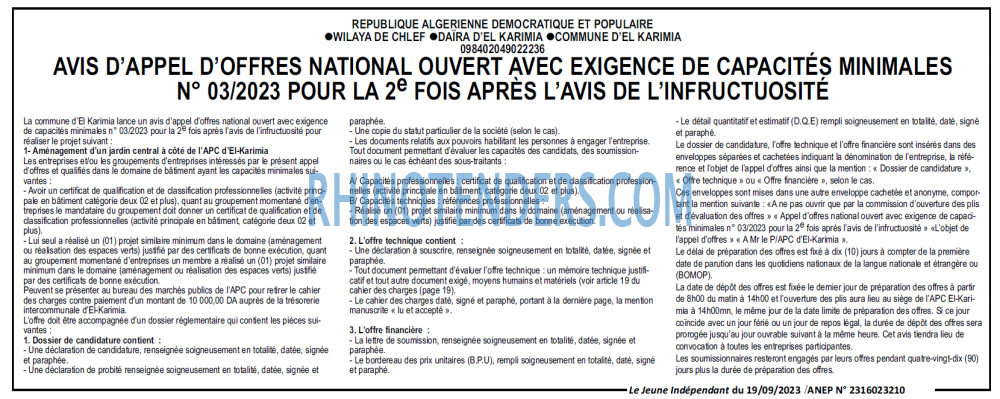 Le jeune indépendant