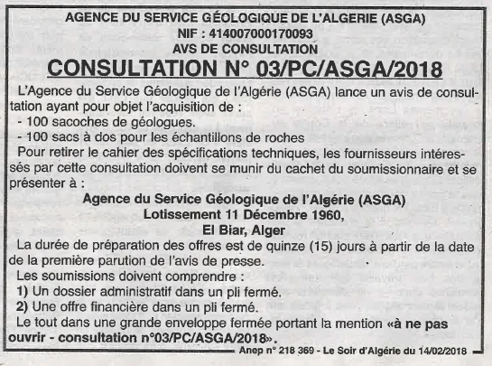 LE SOIR D'ALGERIE