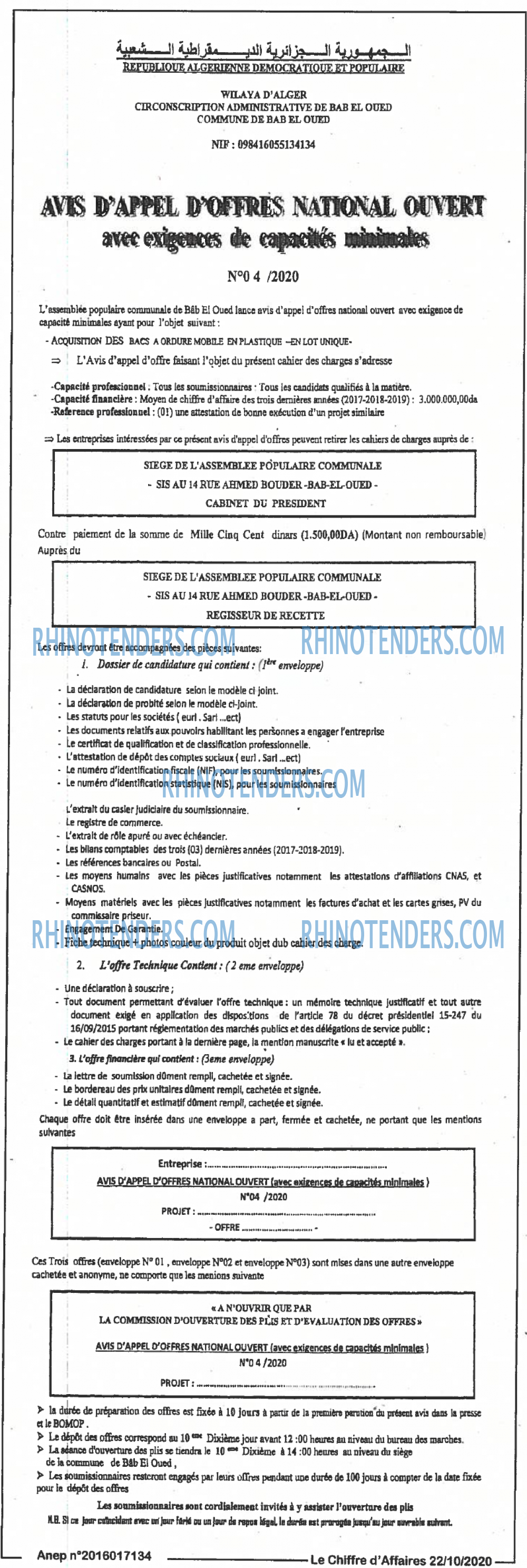 Le Chiffre d'Affaires