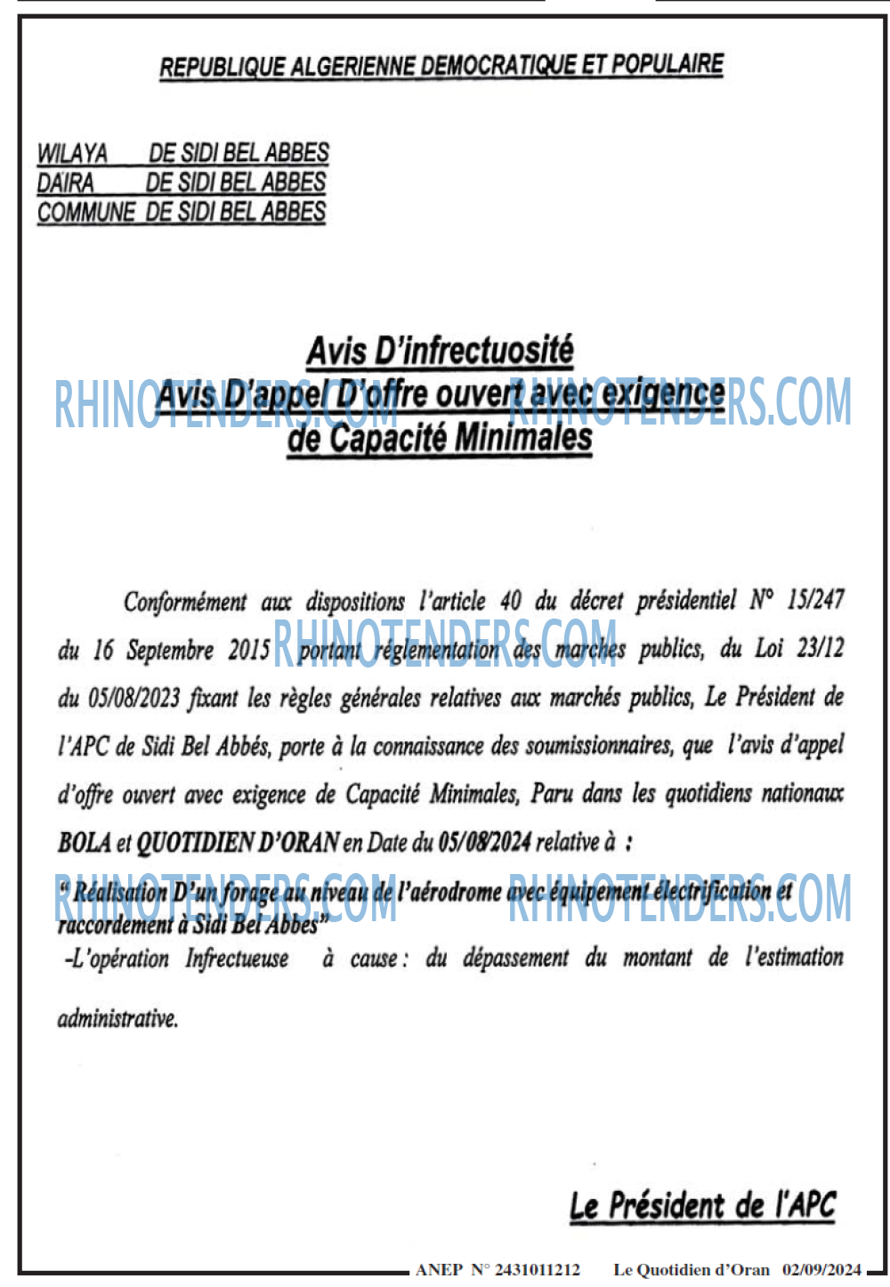 Le Quotidien d'Oran