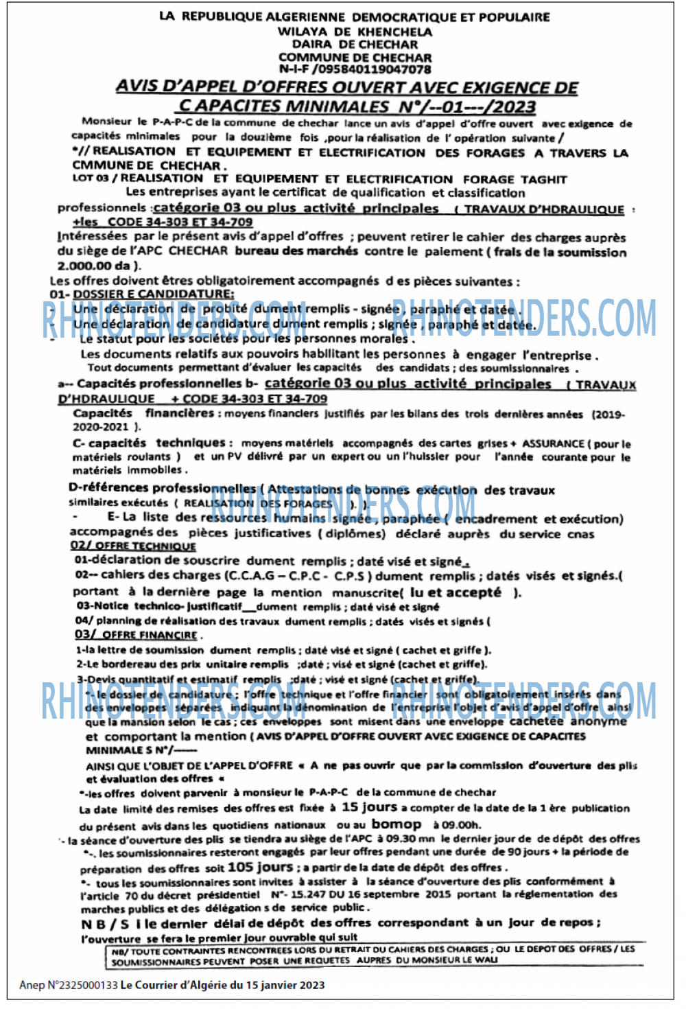 Le Courrier d'Algerie
