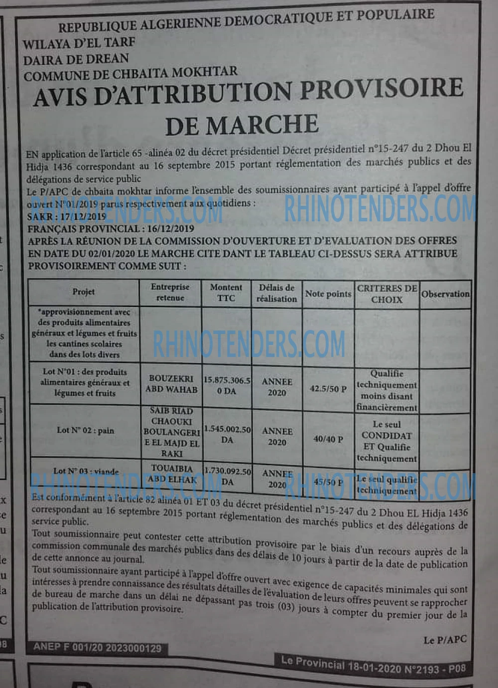 LE PROVINCIAL