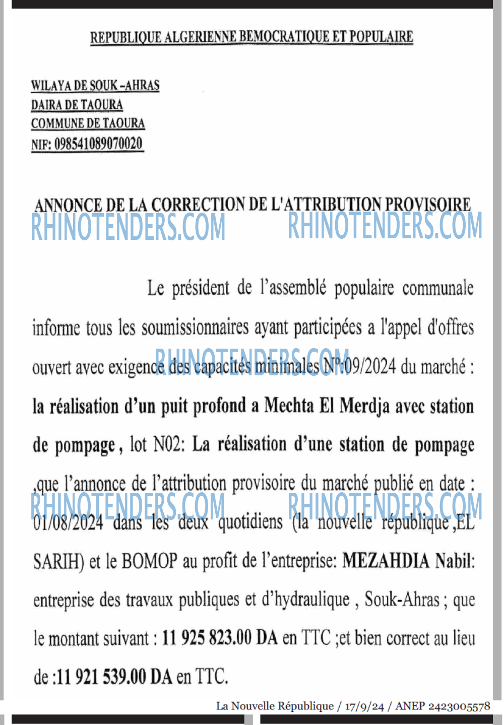 NOUVELLE REPUBLIQUE