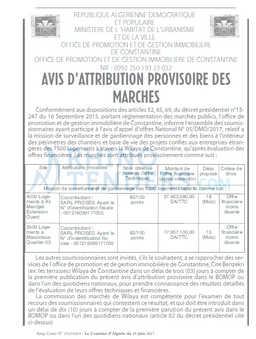 Le Courrier d'Algerie
