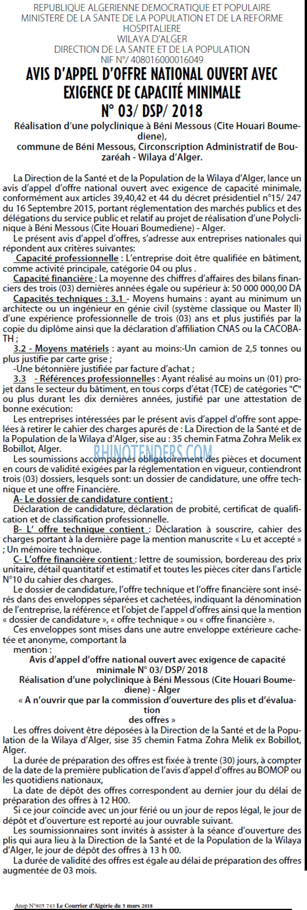 Le Courrier d'Algerie