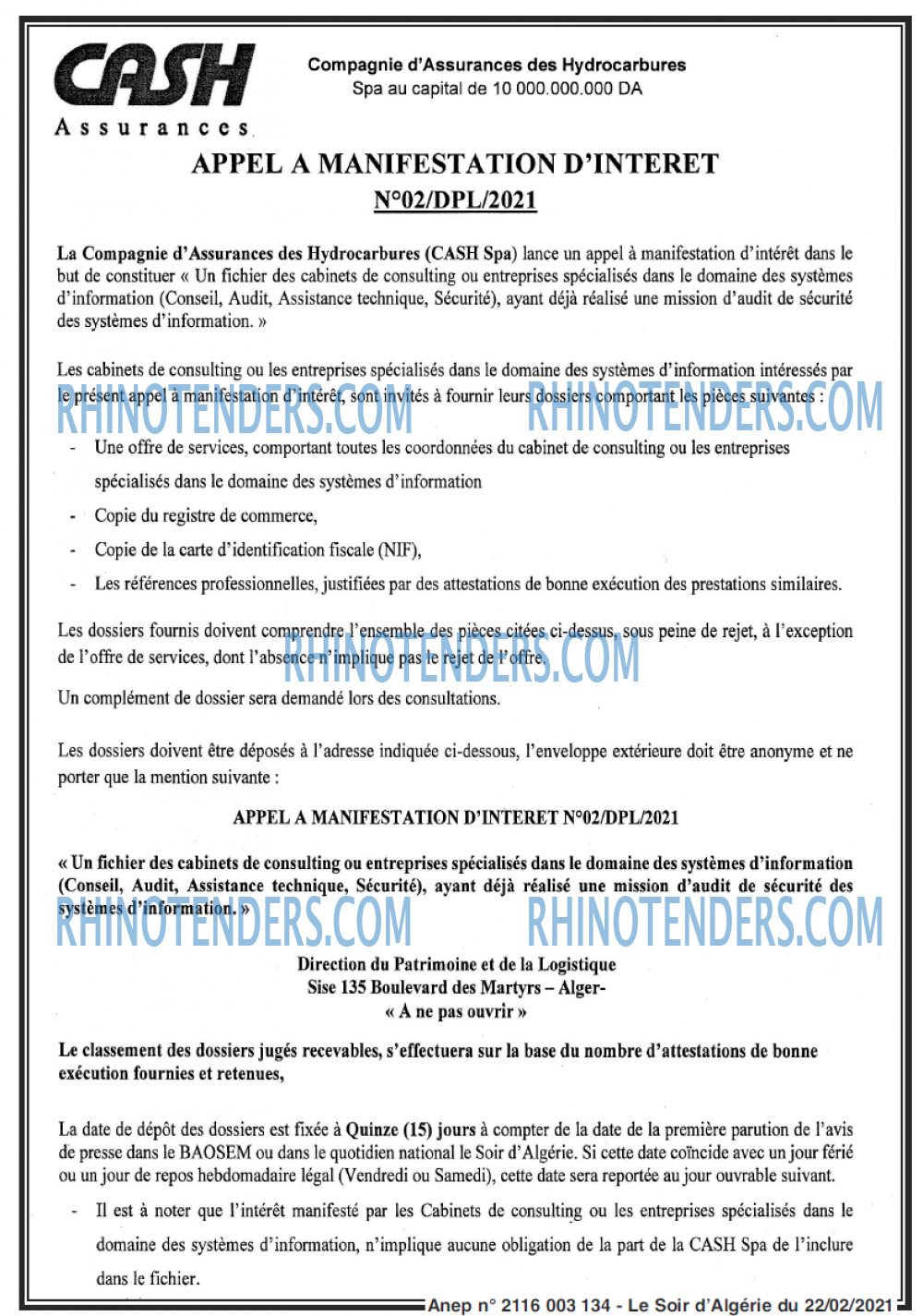 LE SOIR D'ALGERIE