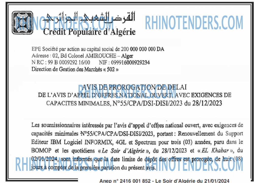 LE SOIR D'ALGERIE