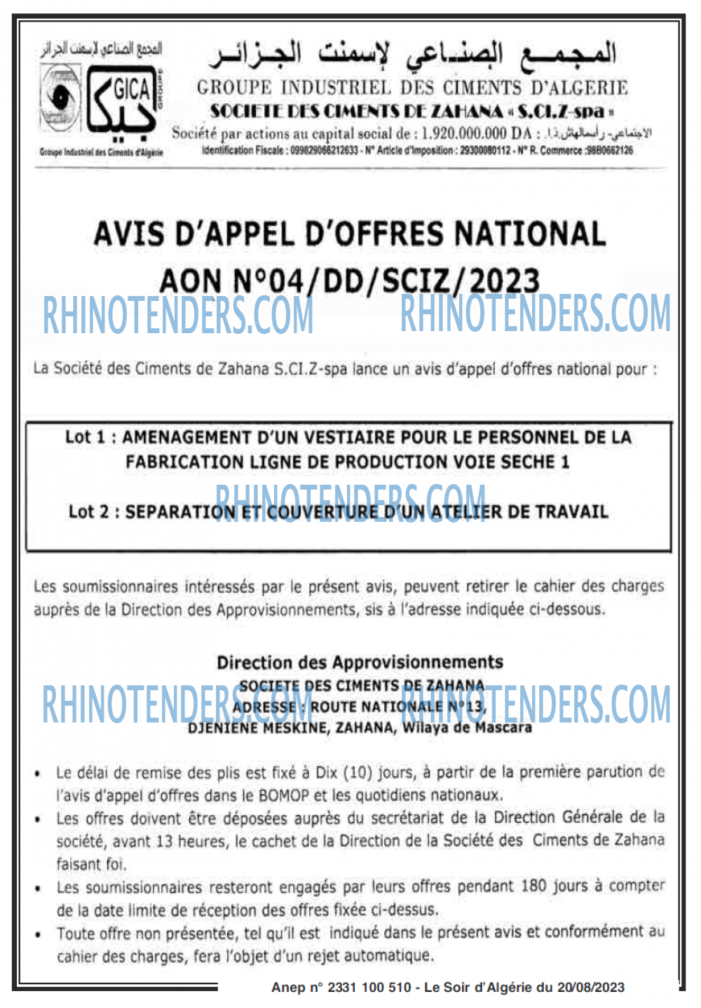 LE SOIR D'ALGERIE