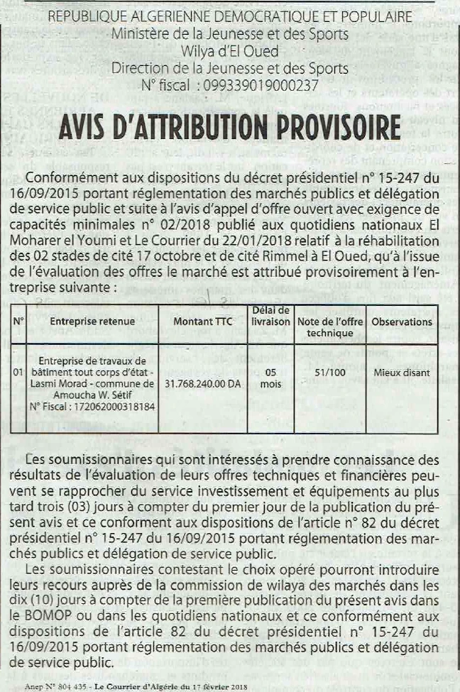 Le Courrier d'Algerie