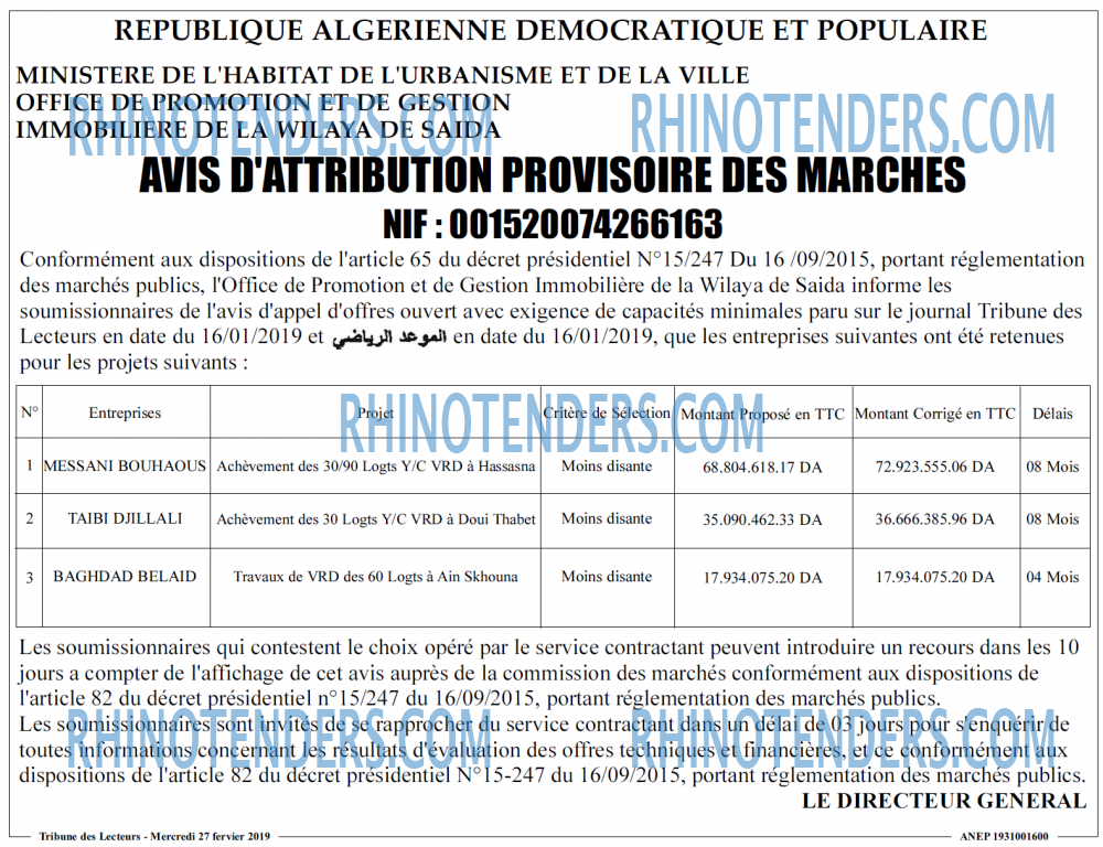 TRIBUNE DES LECTEURS
