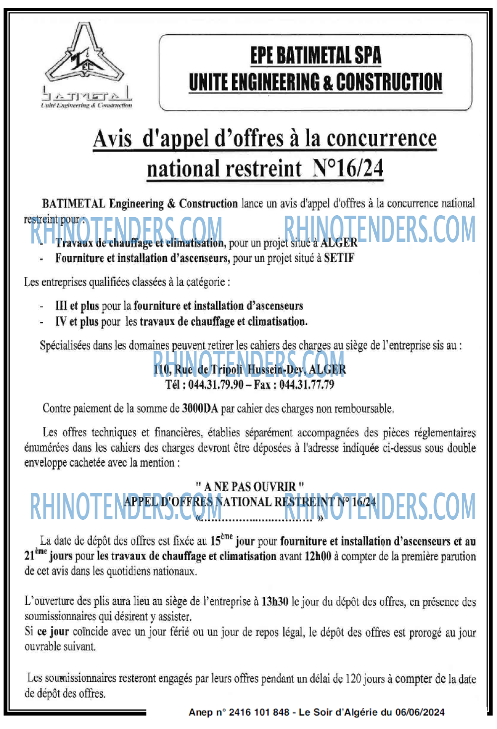 LE SOIR D'ALGERIE