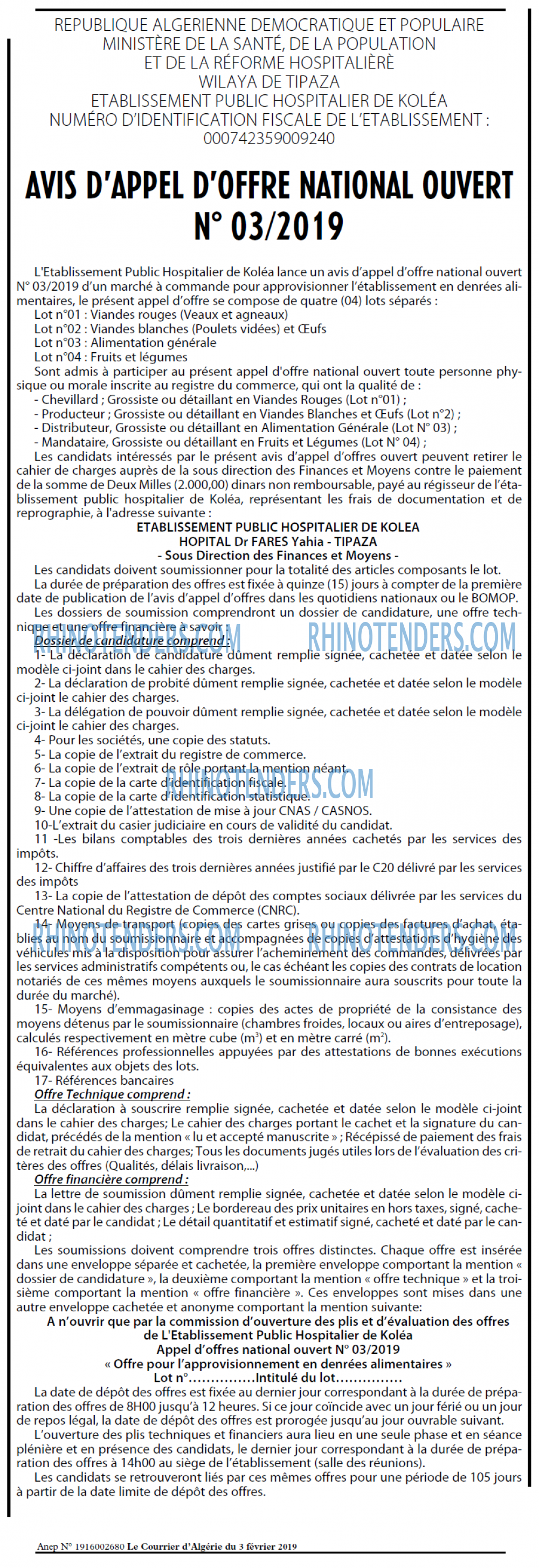 Le Courrier d'Algerie