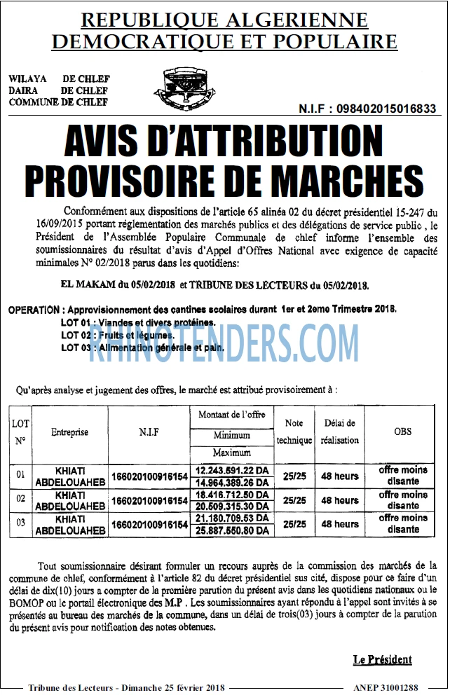 TRIBUNE DES LECTEURS