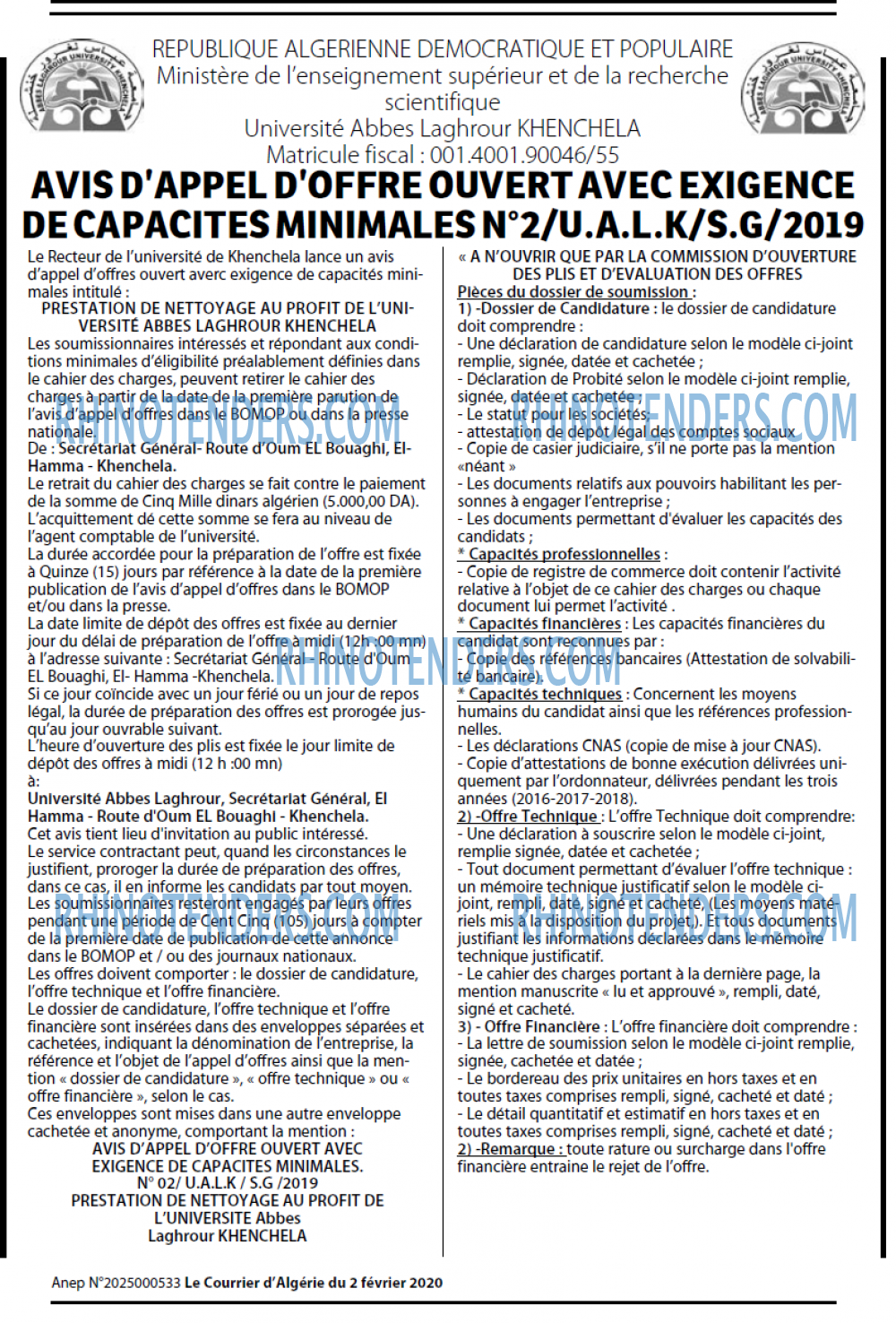 Le Courrier d'Algerie