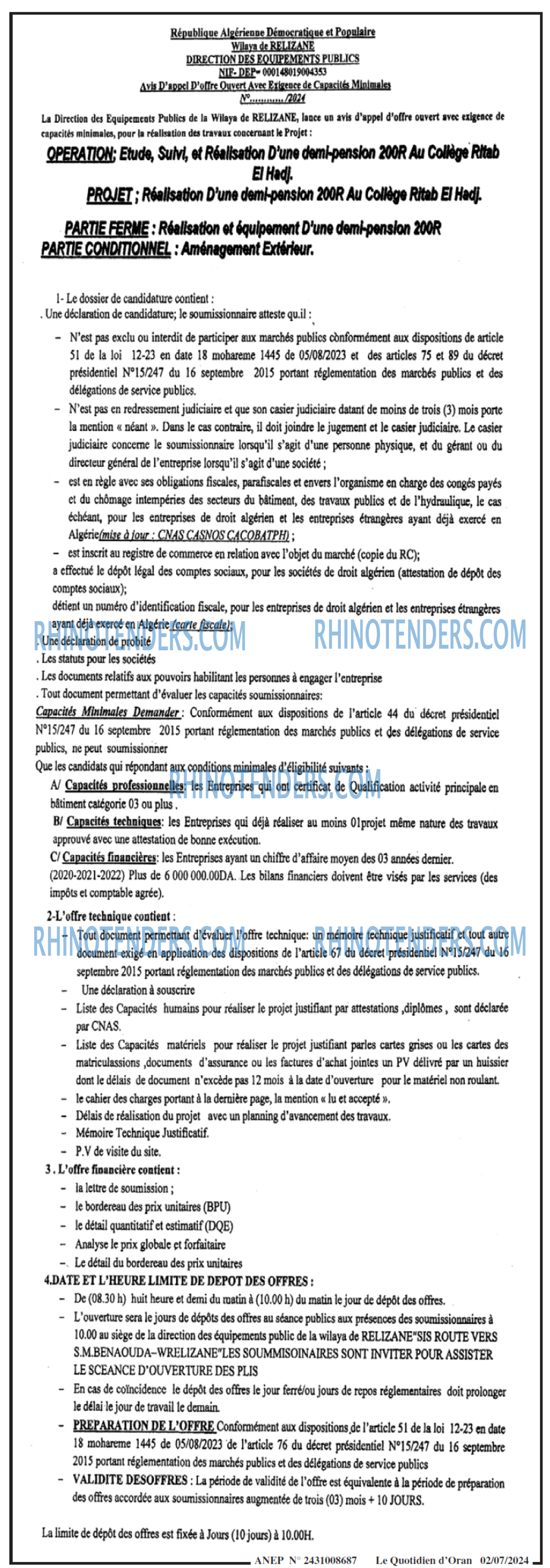 Le Quotidien d'Oran