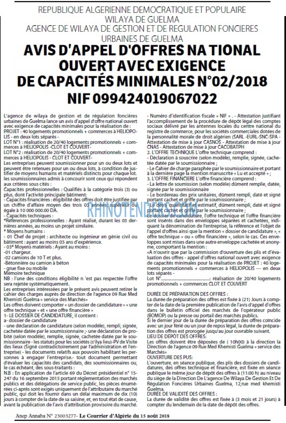 Le Courrier d'Algerie