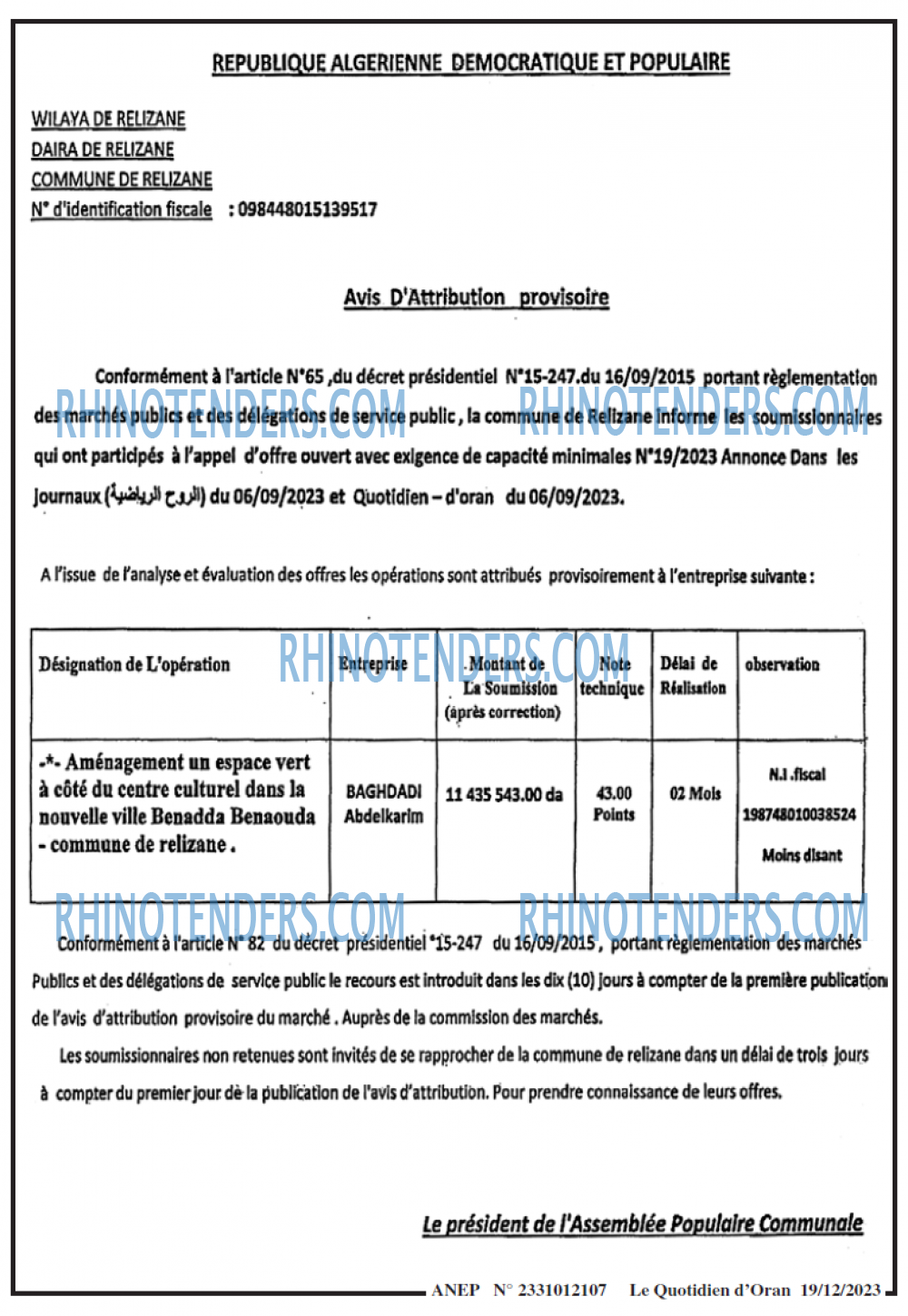 Le Quotidien d'Oran
