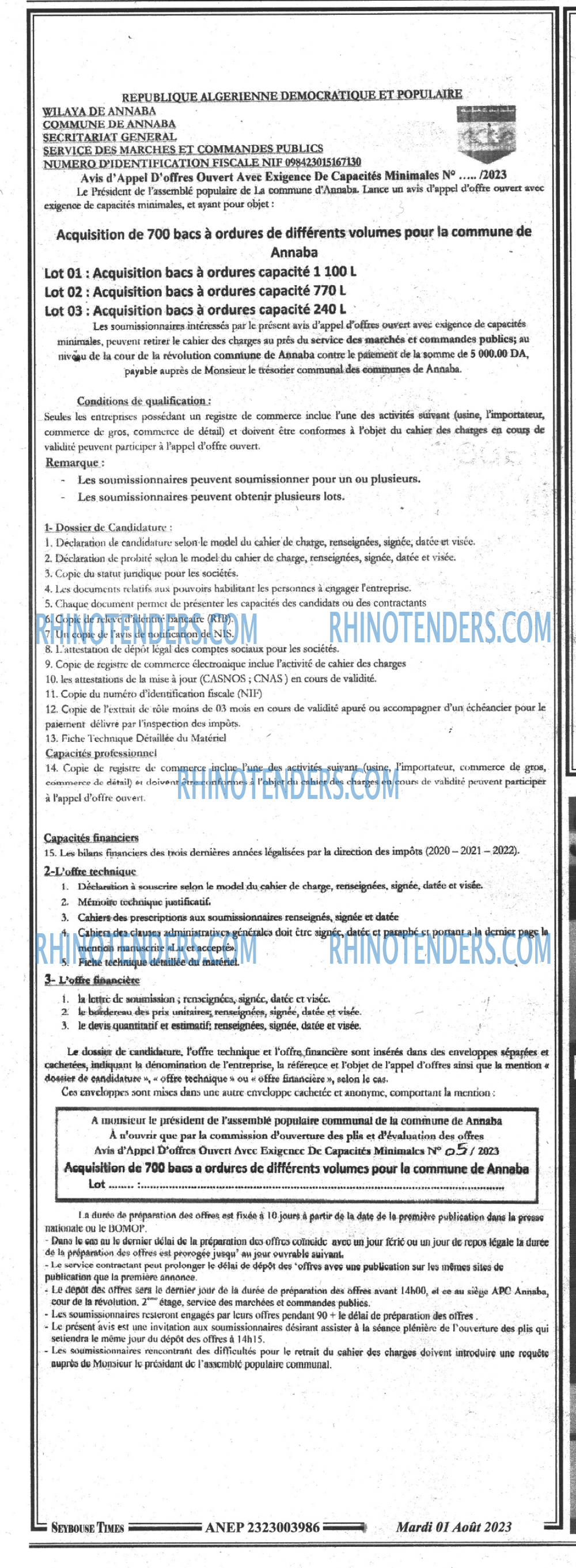 SEYBOUSSE TIMES