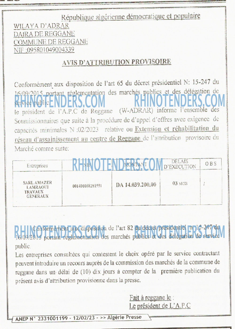 ALGERIE PRESSE