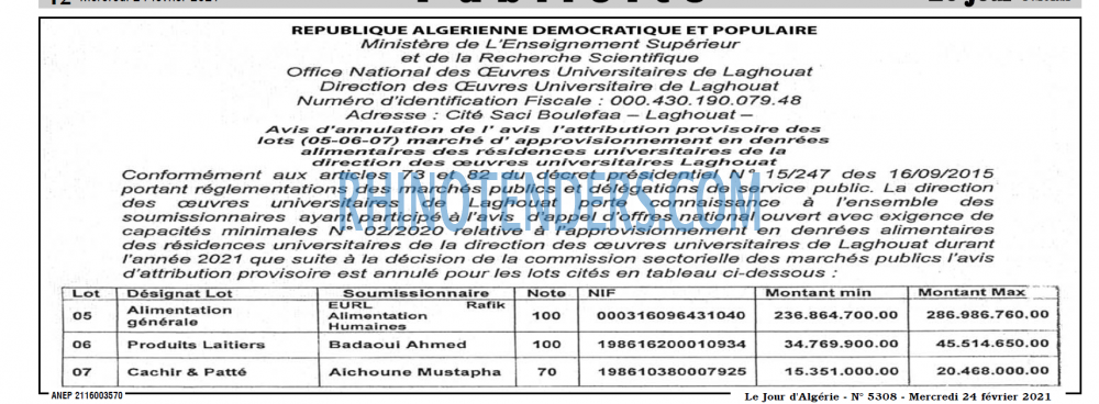 Le Jour d'Algérie