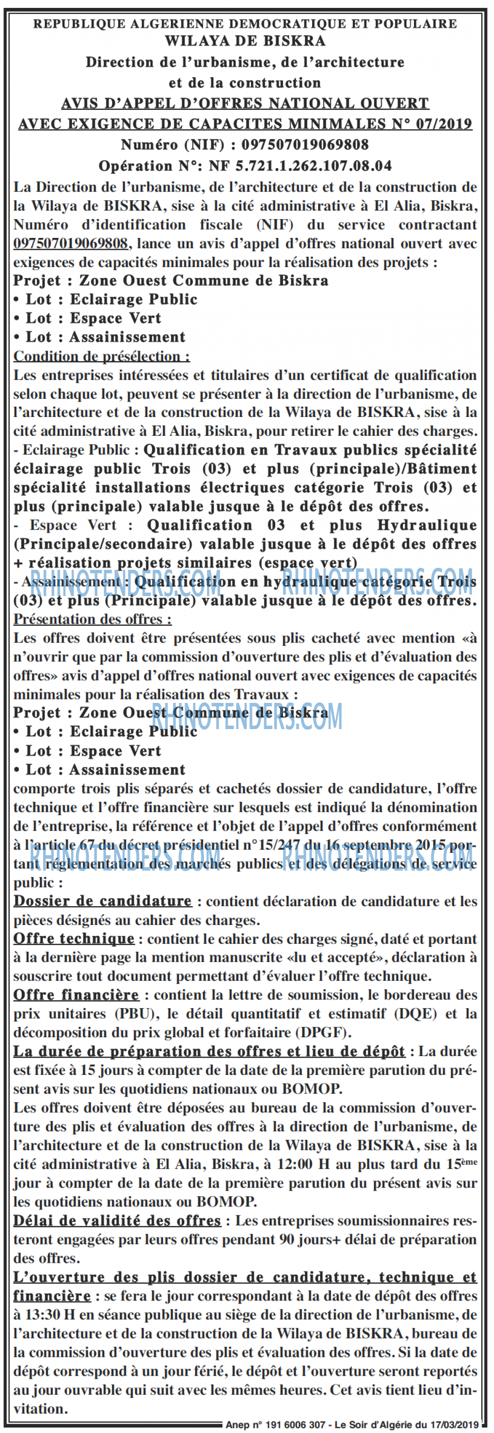 LE SOIR D'ALGERIE