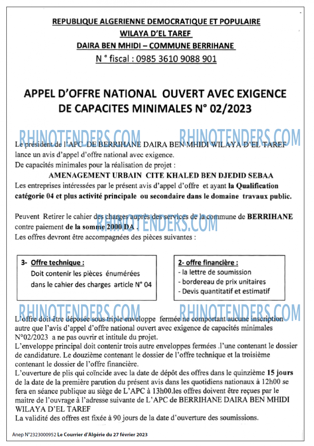 Le Courrier d'Algerie