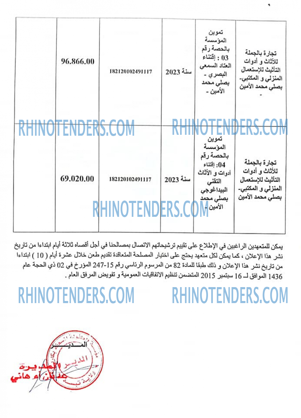 Rhinotenders