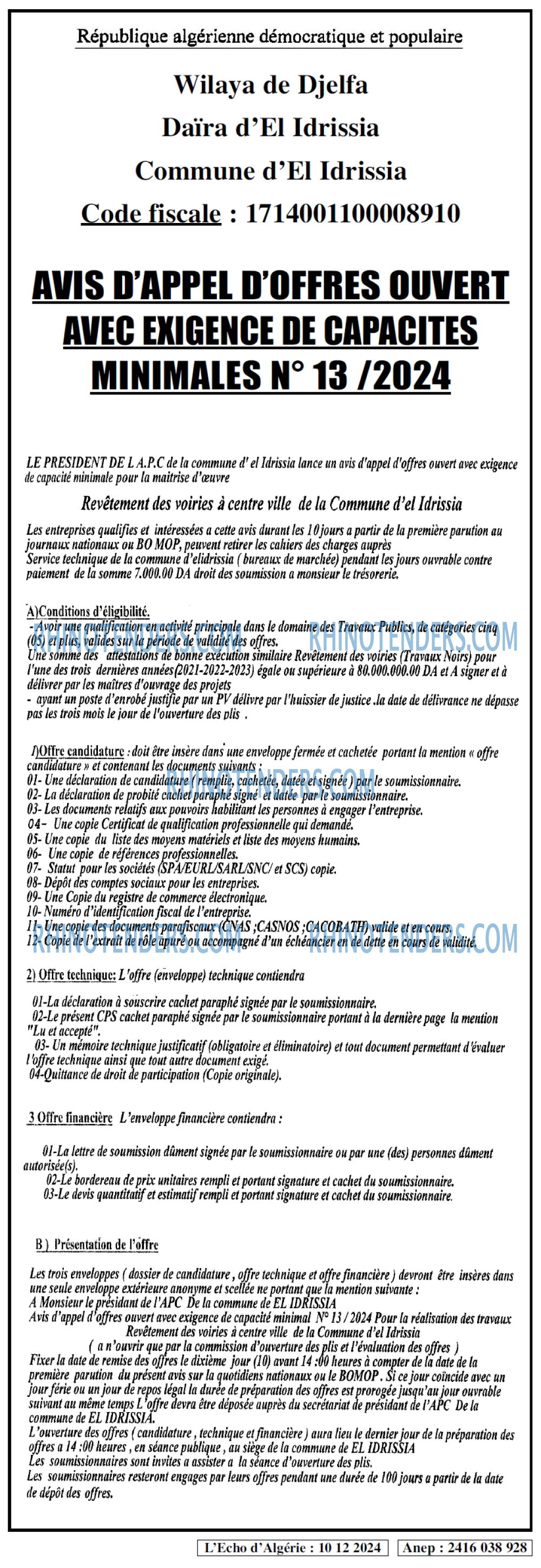 L'ECHO D'ALGERIE