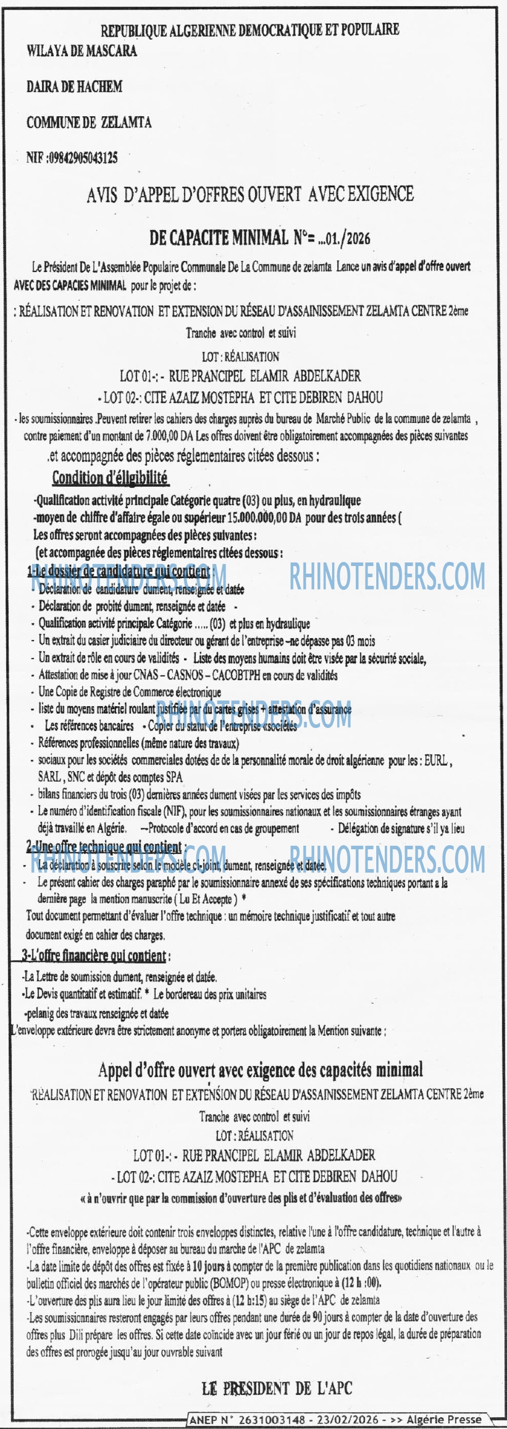 ALGERIE PRESSE