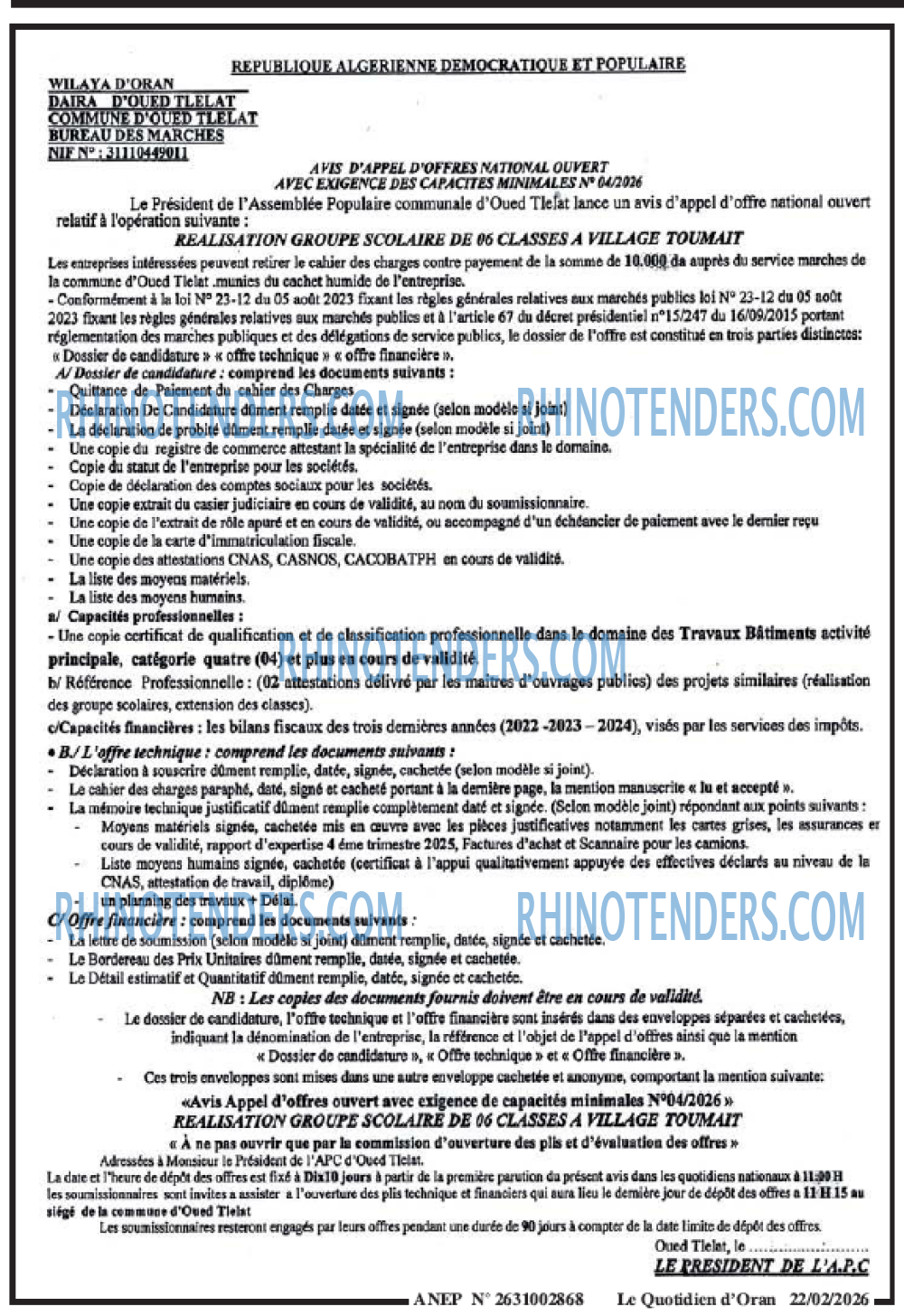 Le Quotidien d'Oran