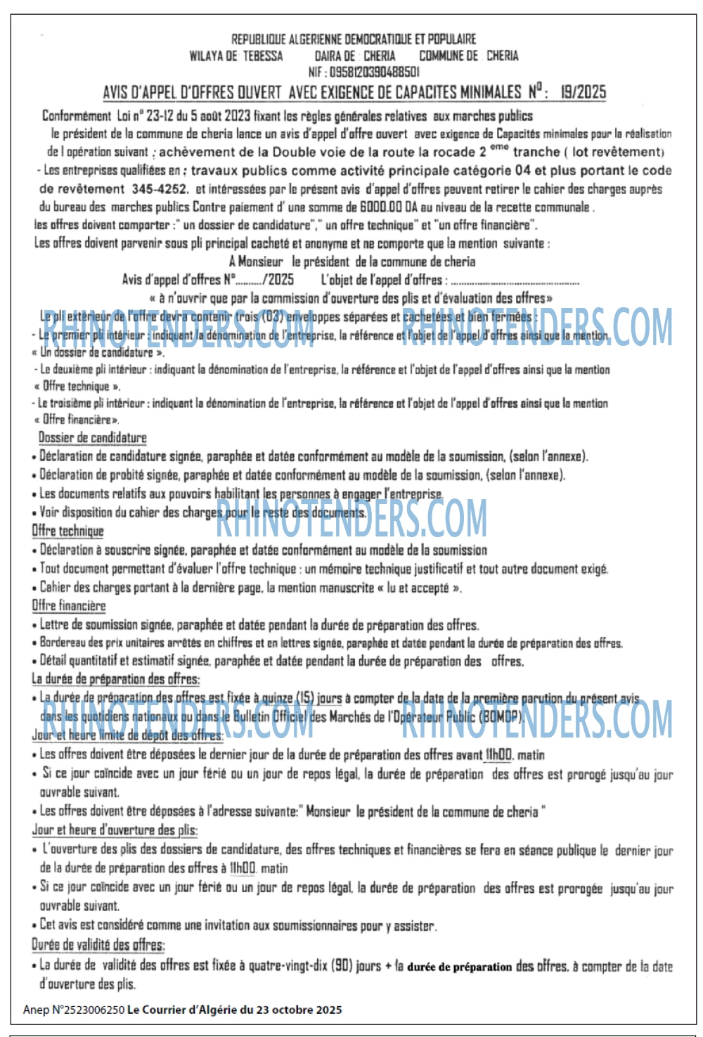 Le Courrier d'Algerie