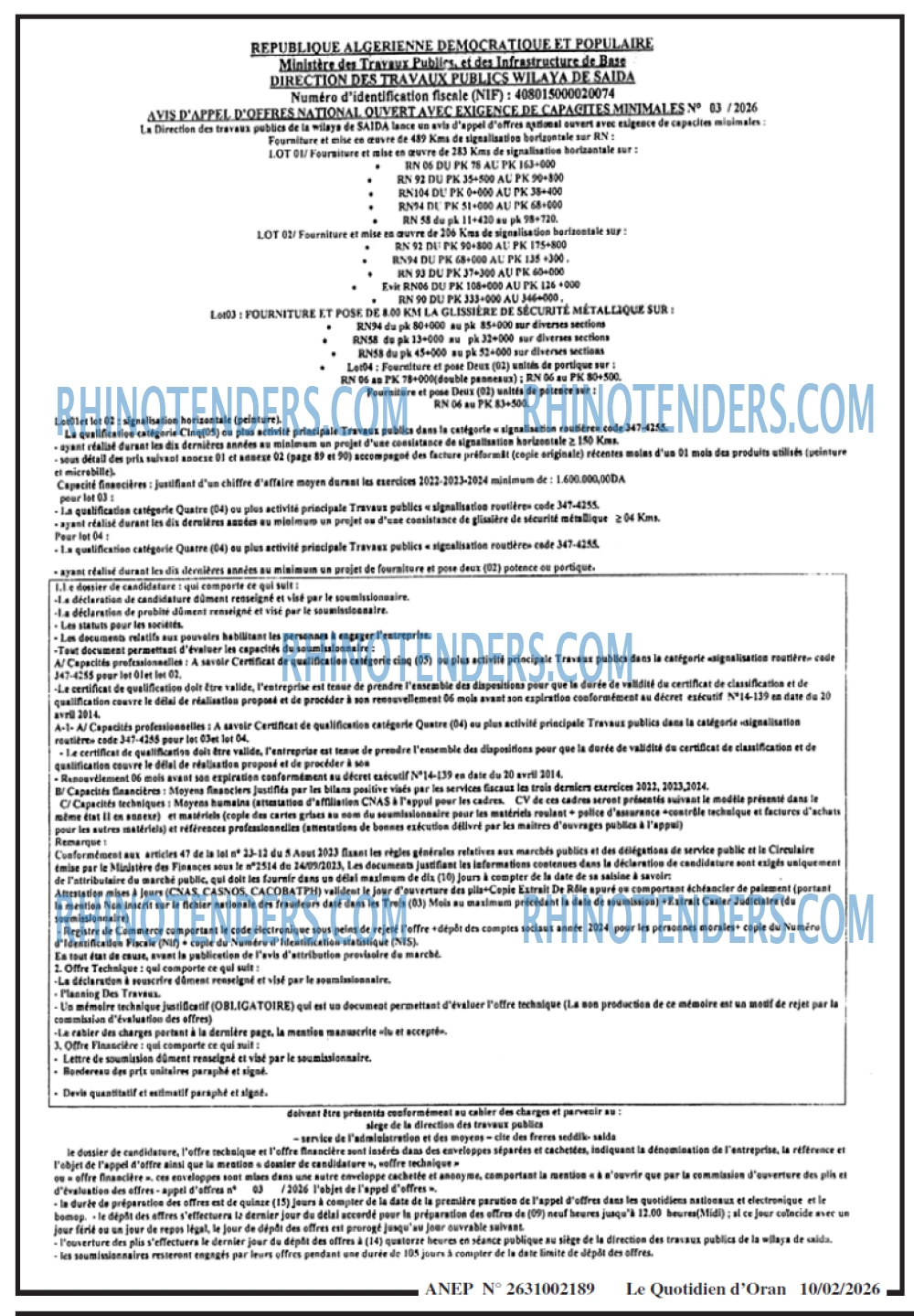 Le Quotidien d'Oran